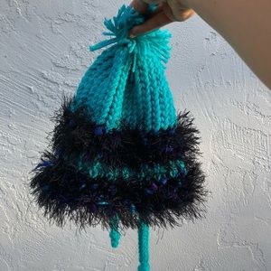 Handmade funky fuzzy beanie